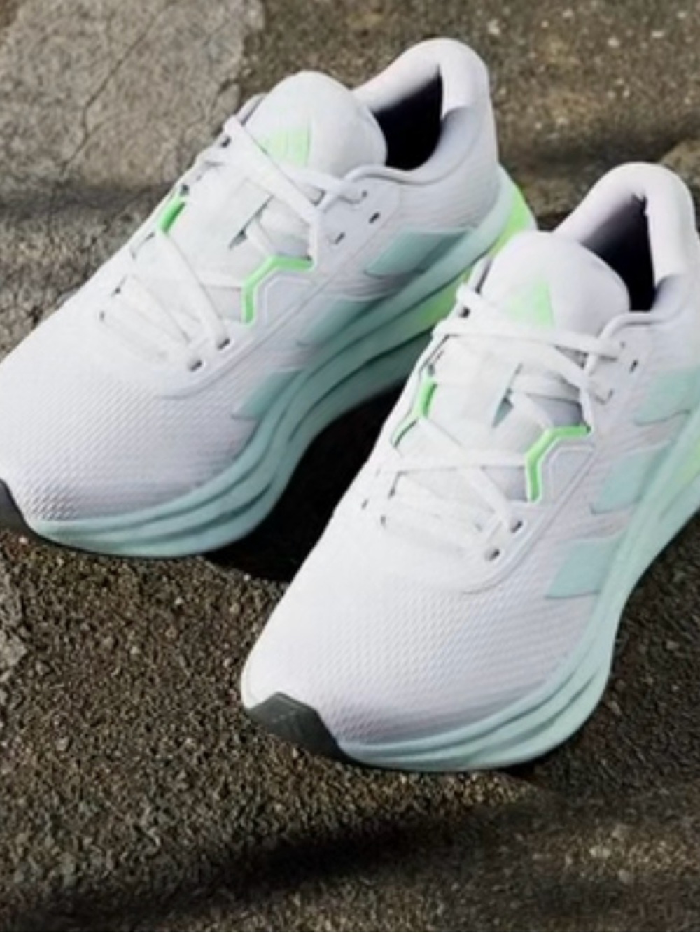 NWT Women's White Athletic Running Shoes with Mint Accents